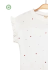 Kız Çocuk Taş İşlemeli T-shirt -Çocuk Giyim