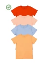 Kız Erkek Unisex Çocuk 4lü Set Düz Kısa Kollu T-shirt - Çocuk Giyim