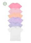 Kız Erkek Çocuk 6lı Set Düz Kısa Kollu T-shirt - Çocuk Giyim
