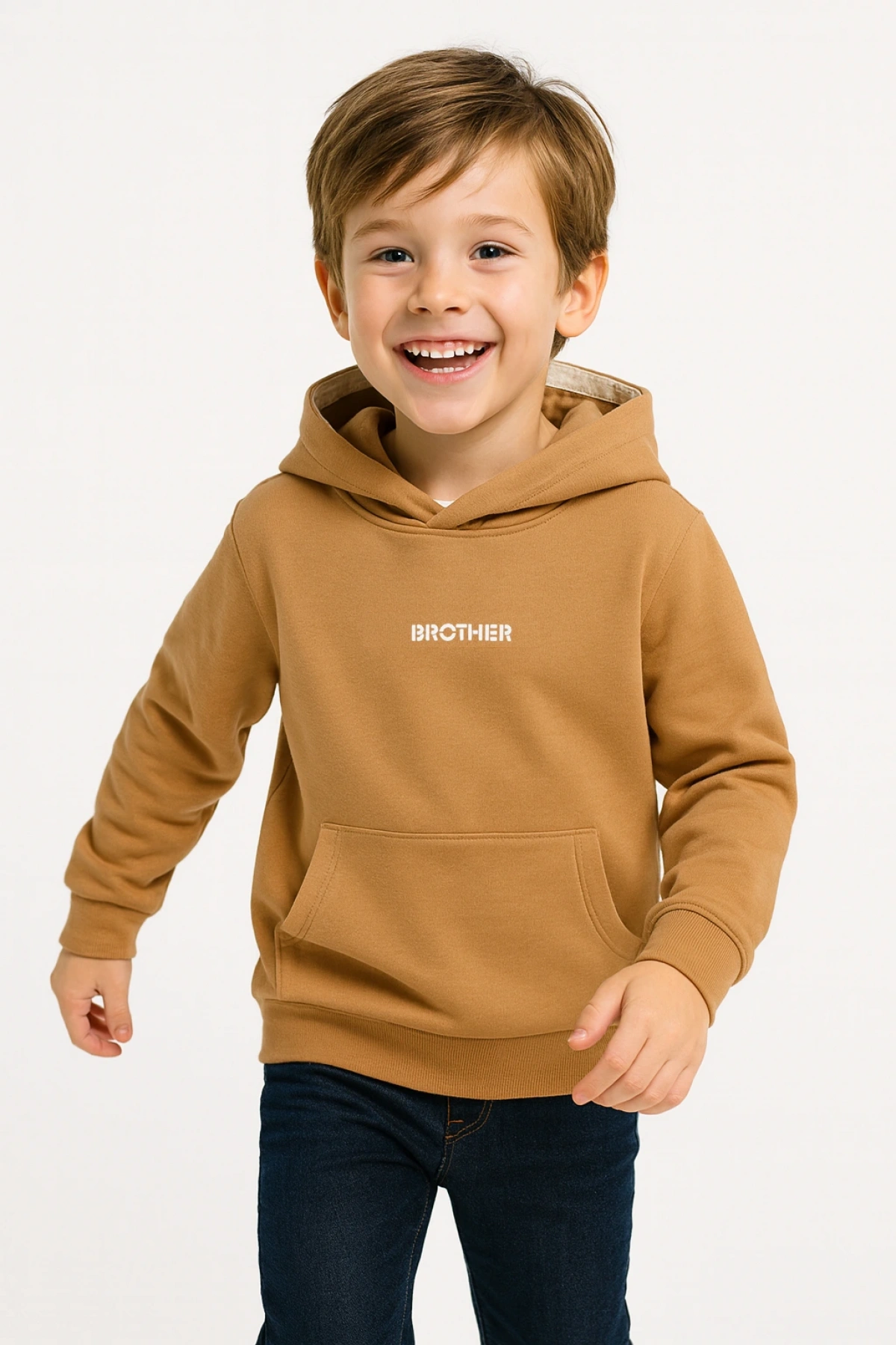 Erkek Çocuk %100 Pamuk Uzun Kollu Kapüşonlu Baskılı Sweatshirt - Çocuk Giyim