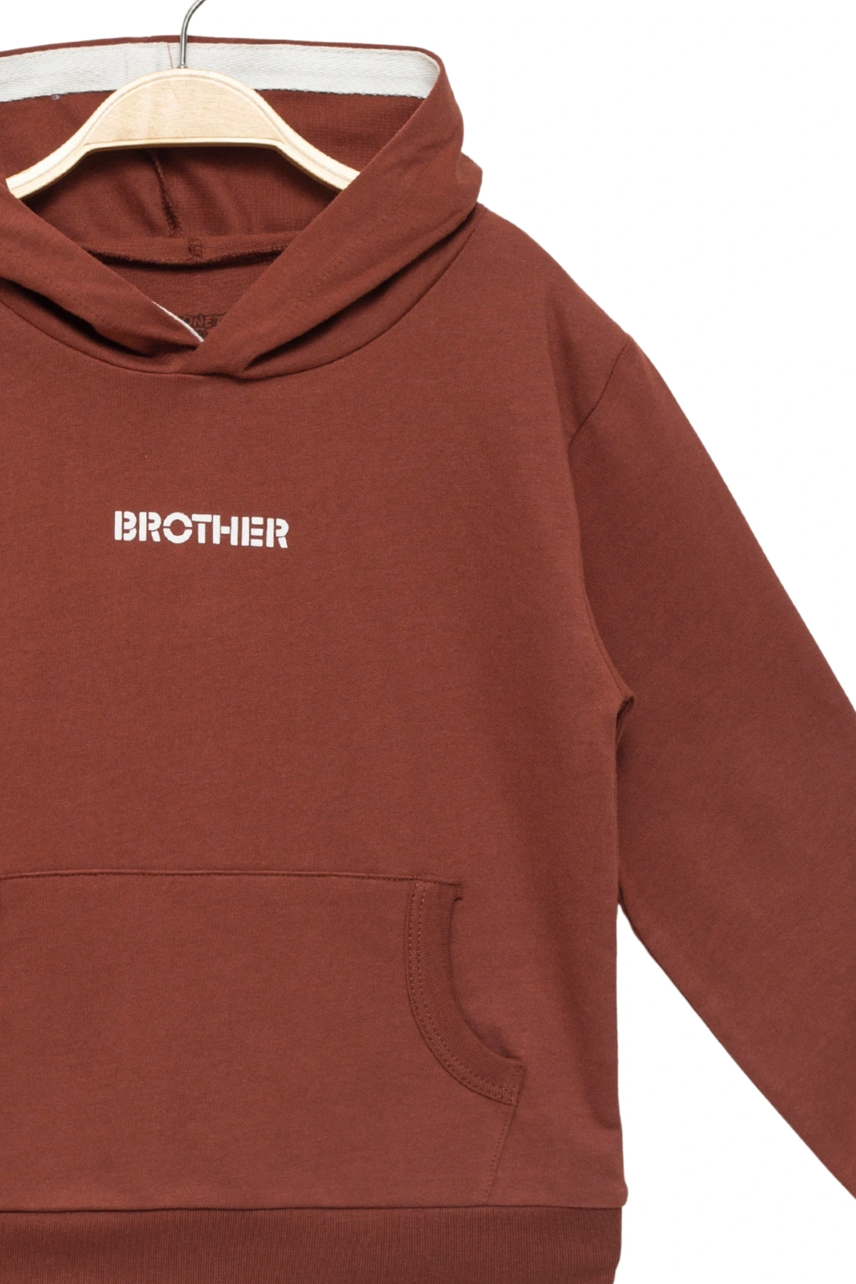 Erkek Çocuk %100 Pamuk Uzun Kollu Kapüşonlu Baskılı Sweatshirt - Çocuk Giyim