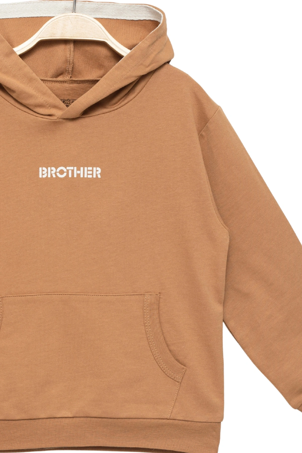 Erkek Çocuk %100 Pamuk Uzun Kollu Kapüşonlu Baskılı Sweatshirt - Çocuk Giyim