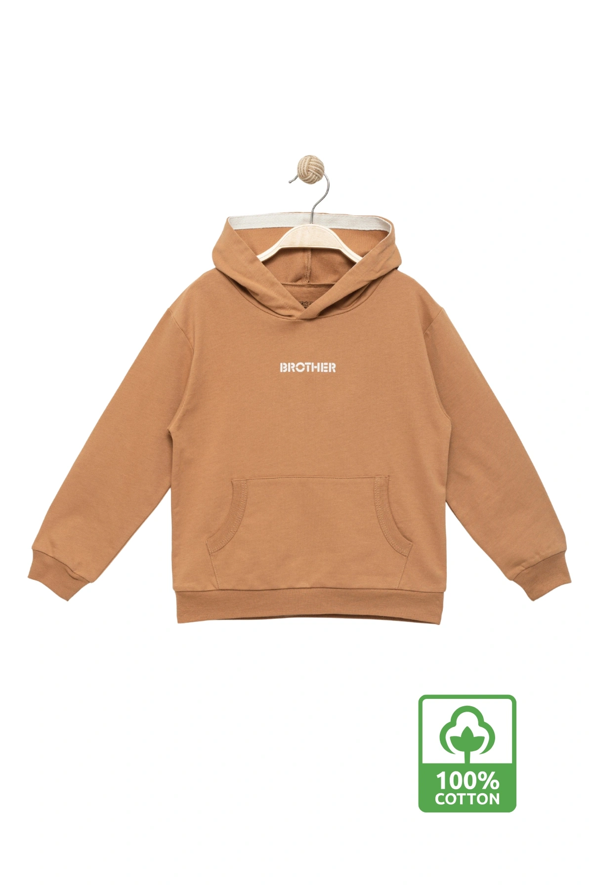 Erkek Çocuk %100 Pamuk Uzun Kollu Kapüşonlu Baskılı Sweatshirt - Çocuk Giyim