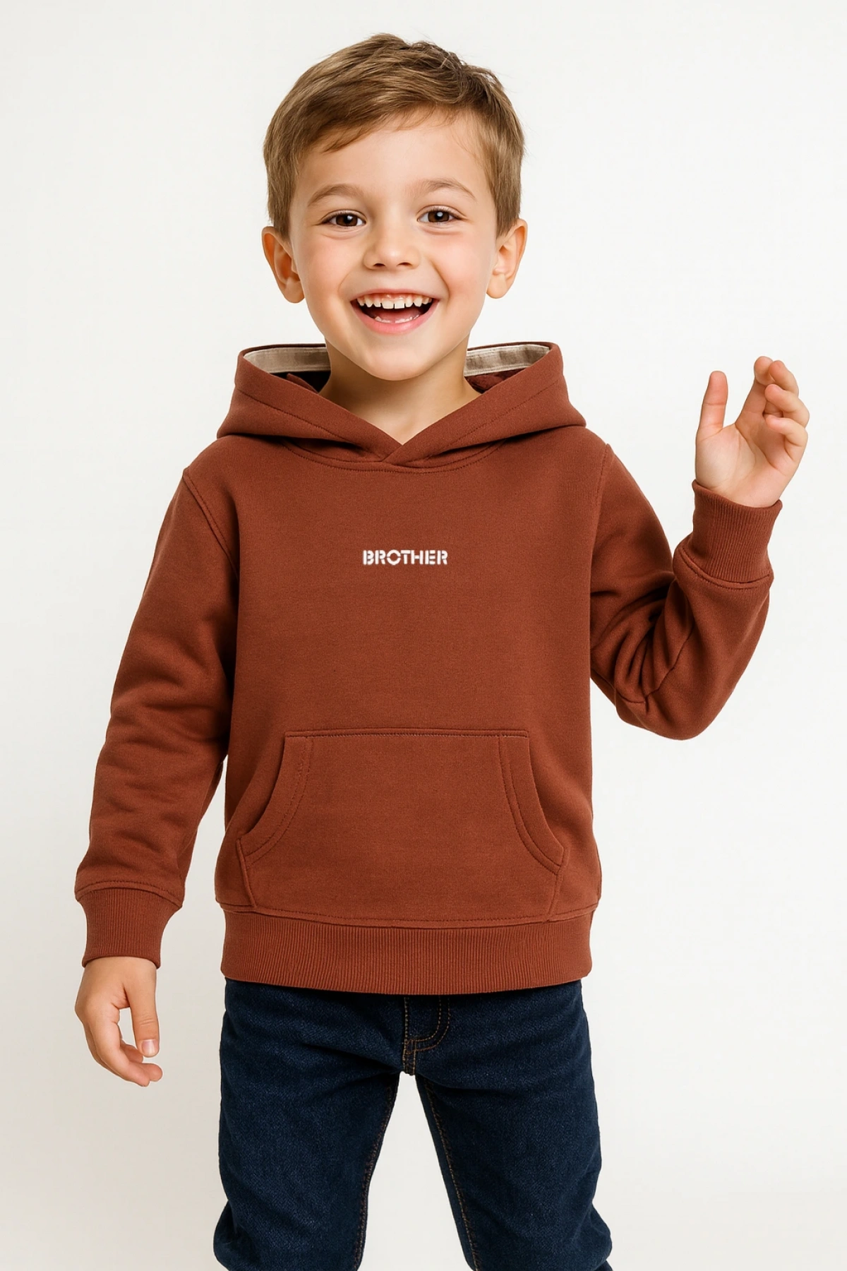 Erkek Çocuk %100 Pamuk Uzun Kollu Kapüşonlu Baskılı Sweatshirt - Çocuk Giyim