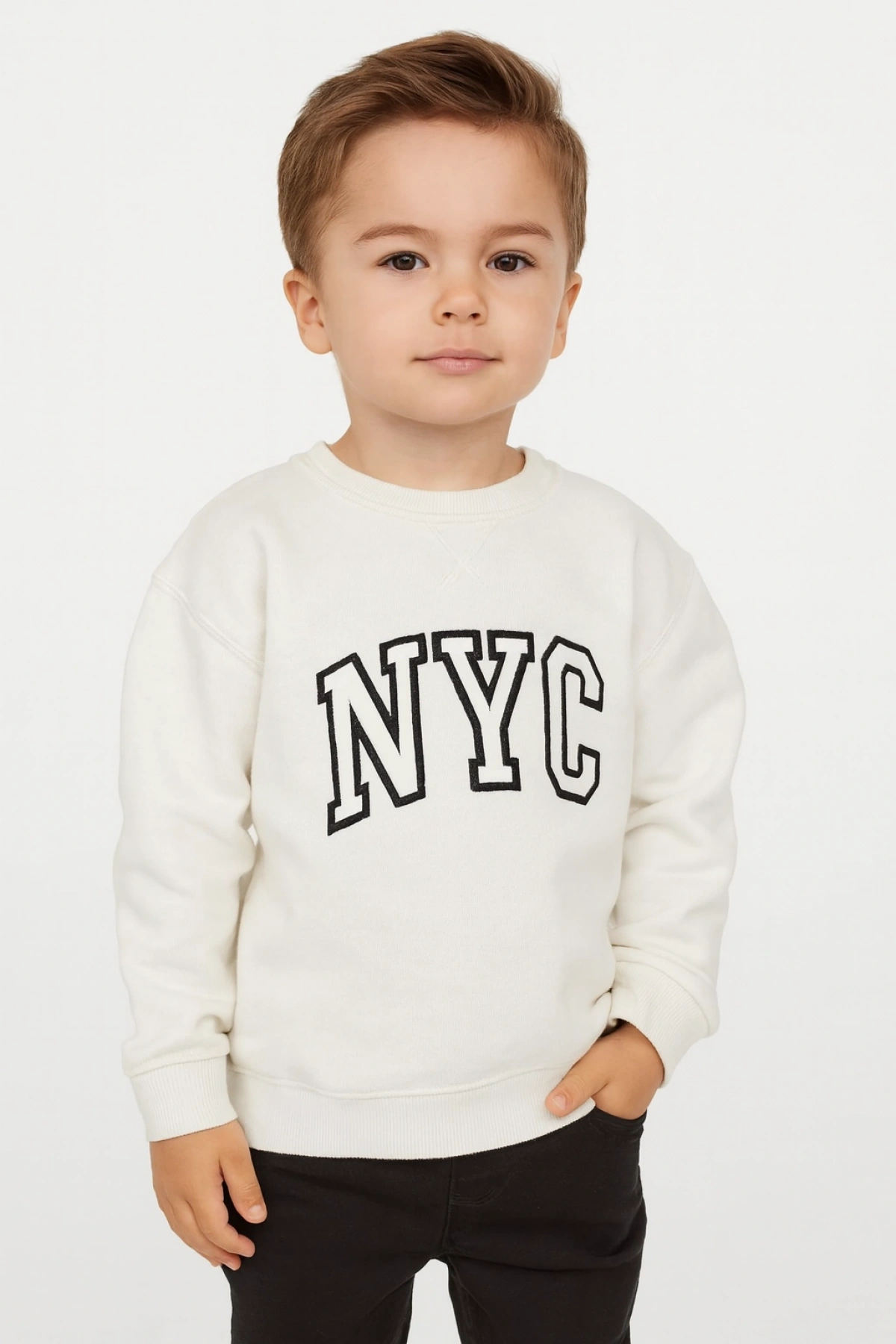 Erkek Çocuk %100 Pamuklu Nakışlı Sweat - Çocuk Giyim