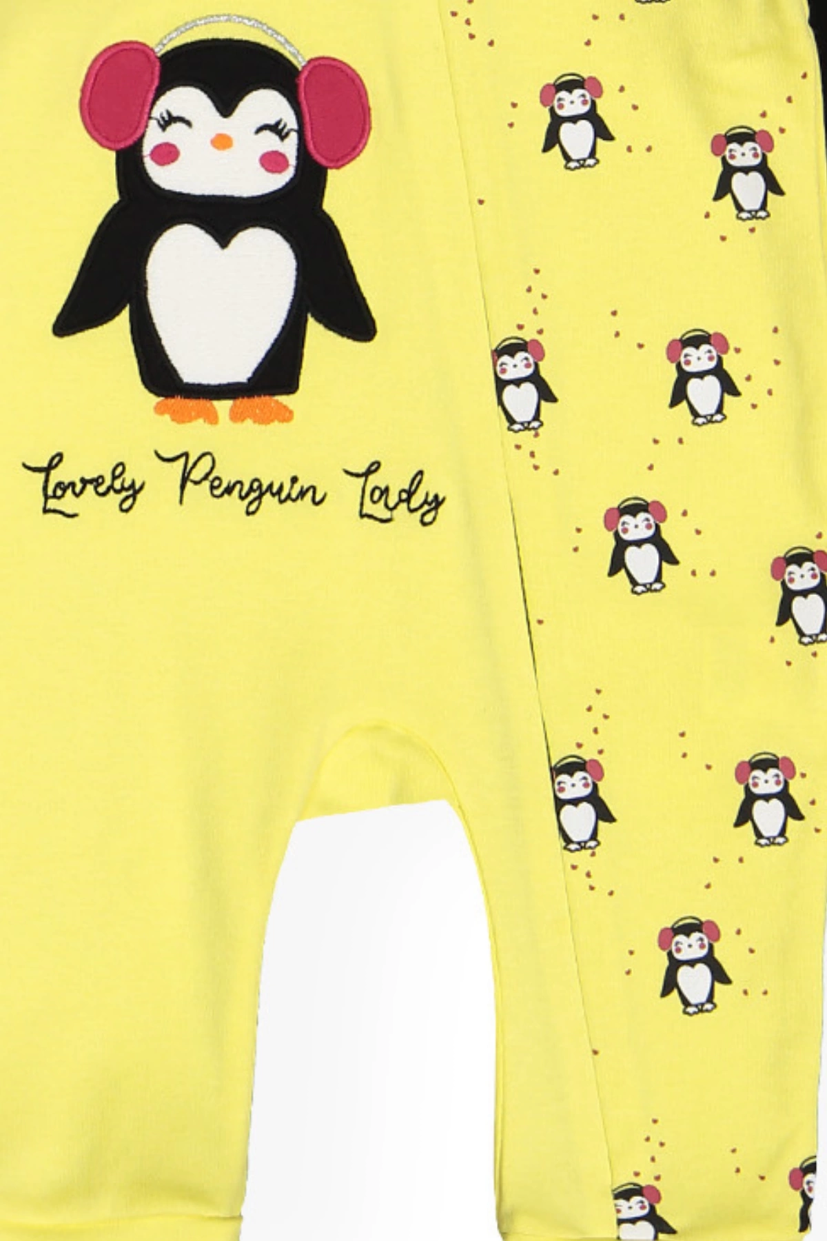 Kız Bebek Desenli Tulum Şapka 2li Set - Bebek Giyim