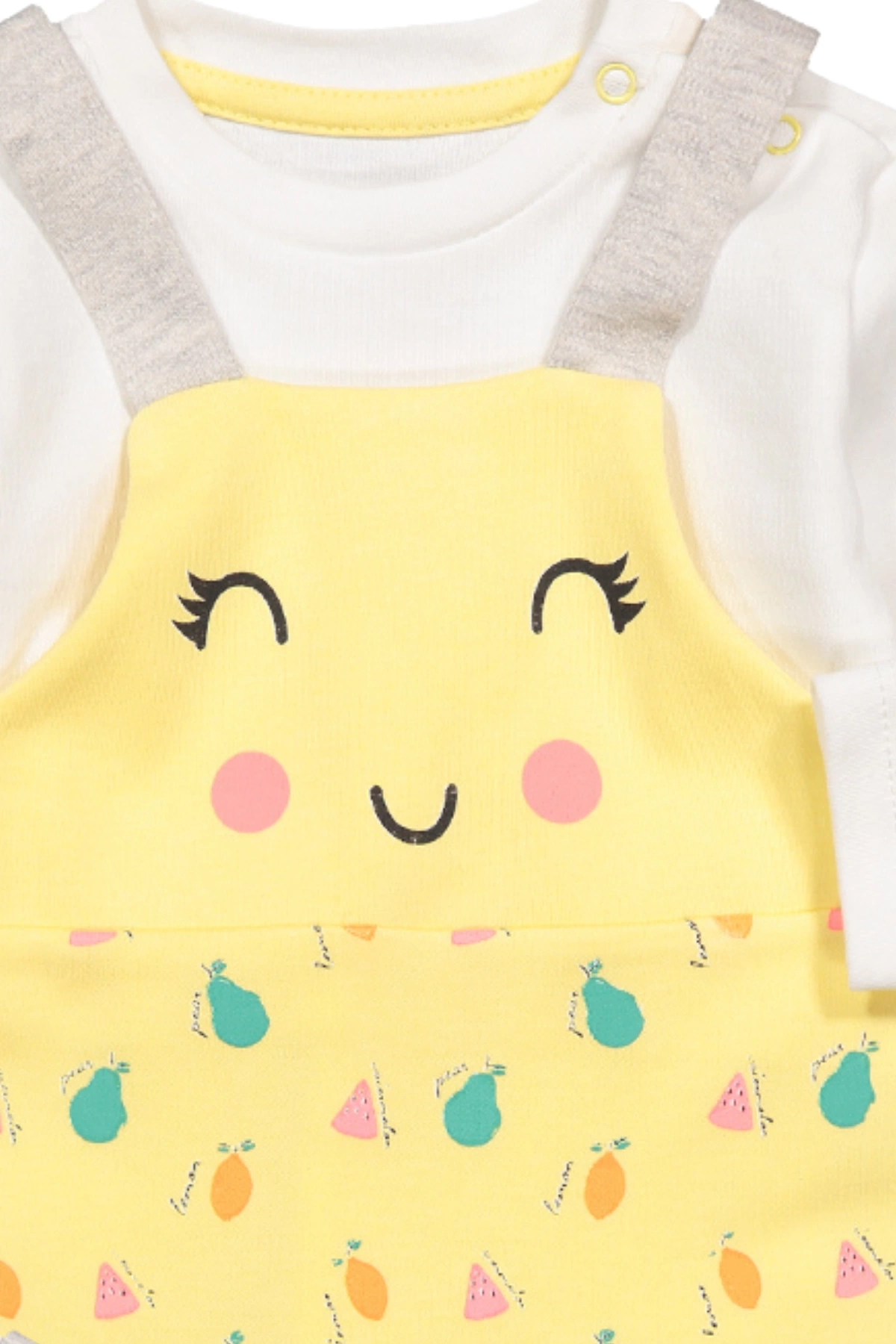 Kız Bebek Sevimli Tulum Badi 2li Set - Bebek Giyim
