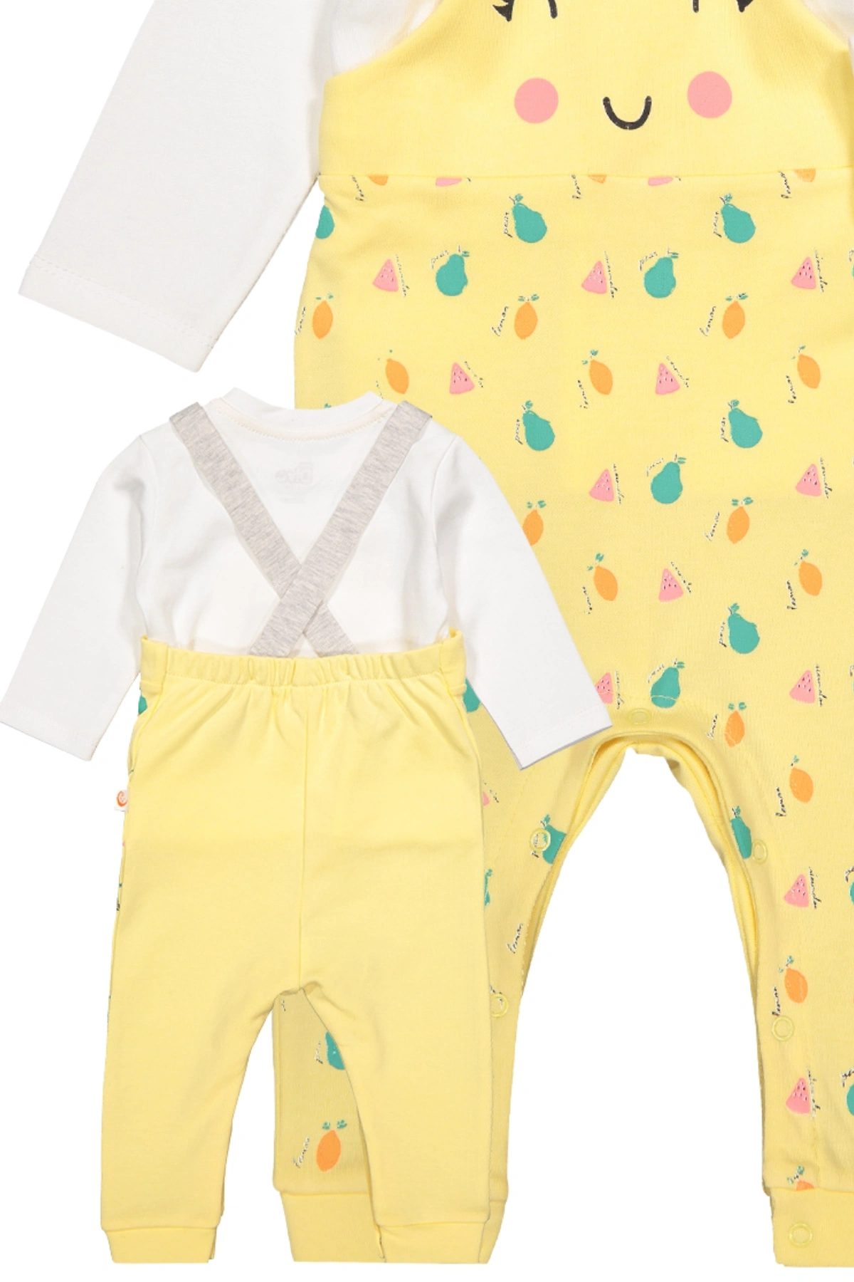 Kız Bebek Sevimli Tulum Badi 2li Set - Bebek Giyim