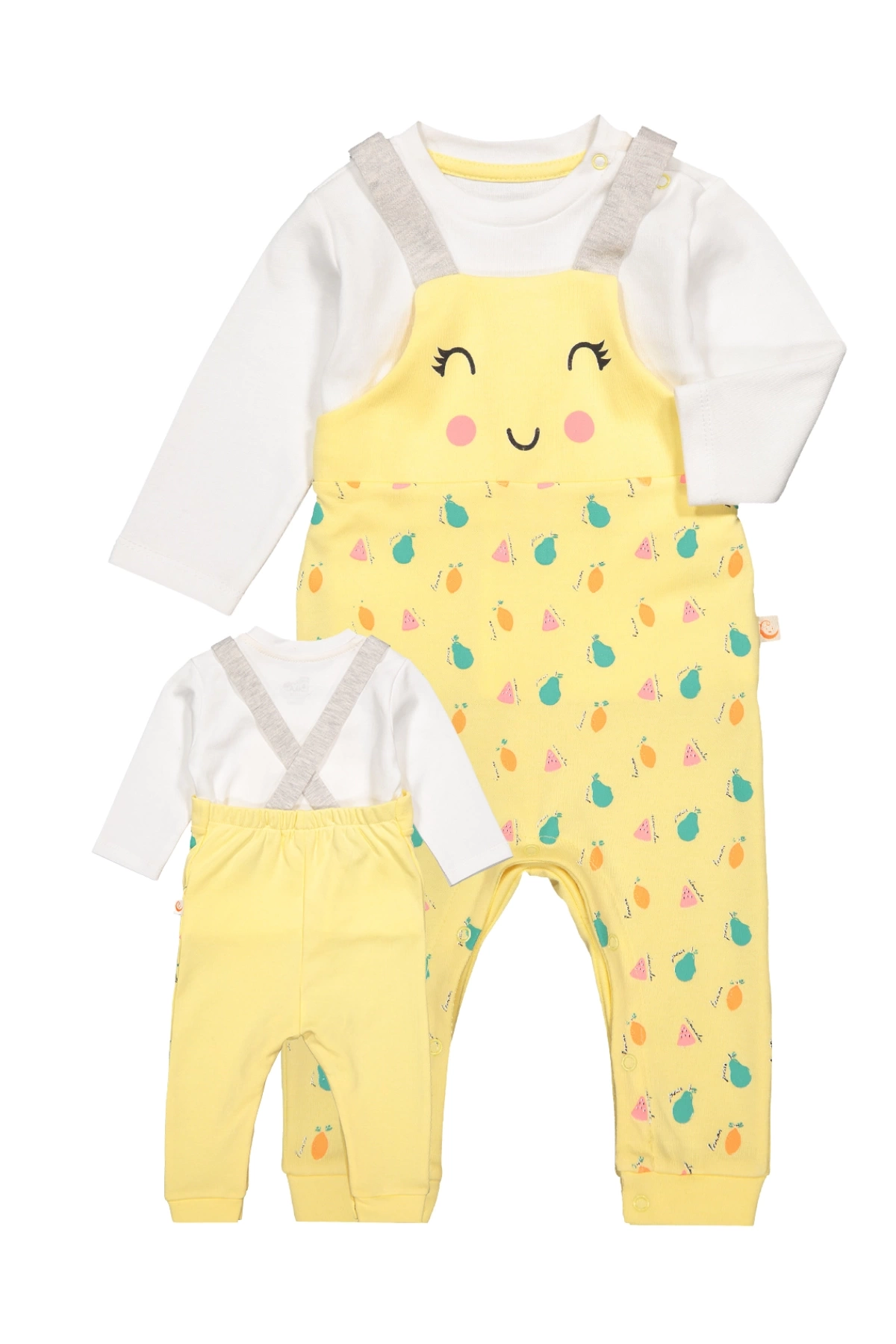 Kız Bebek Sevimli Tulum Badi 2li Set - Bebek Giyim