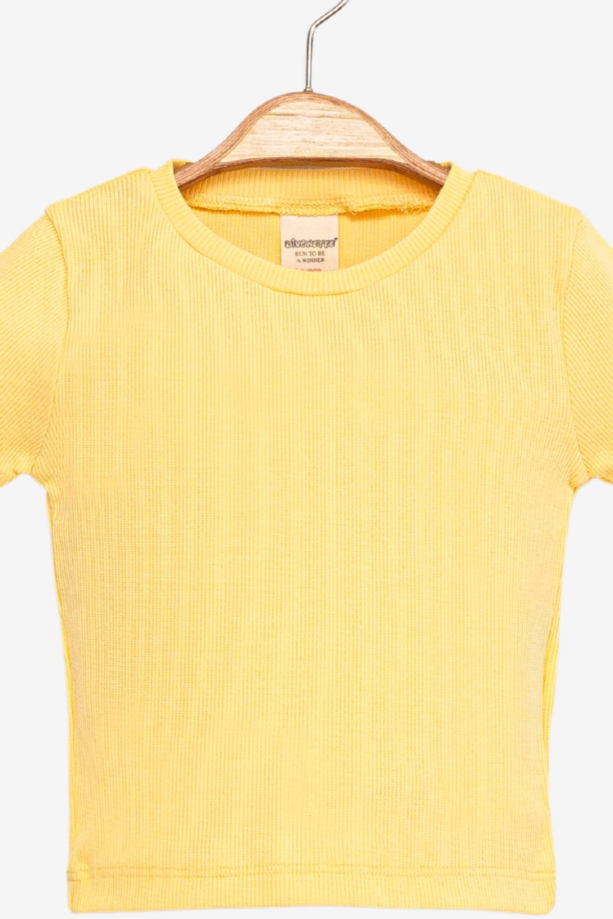Kız Çocuk 3lü Set Düz Kısa Kollu Kaşkorse T-shirt -Çocuk Giyim