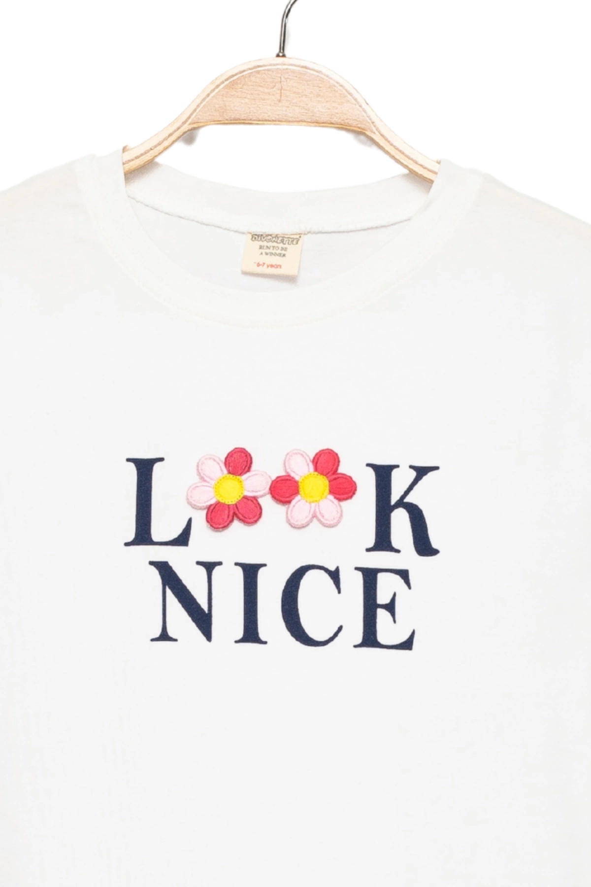 Kız Çocuk Çiçekli Kısa Kollu T-shirt - Çocuk Giyim