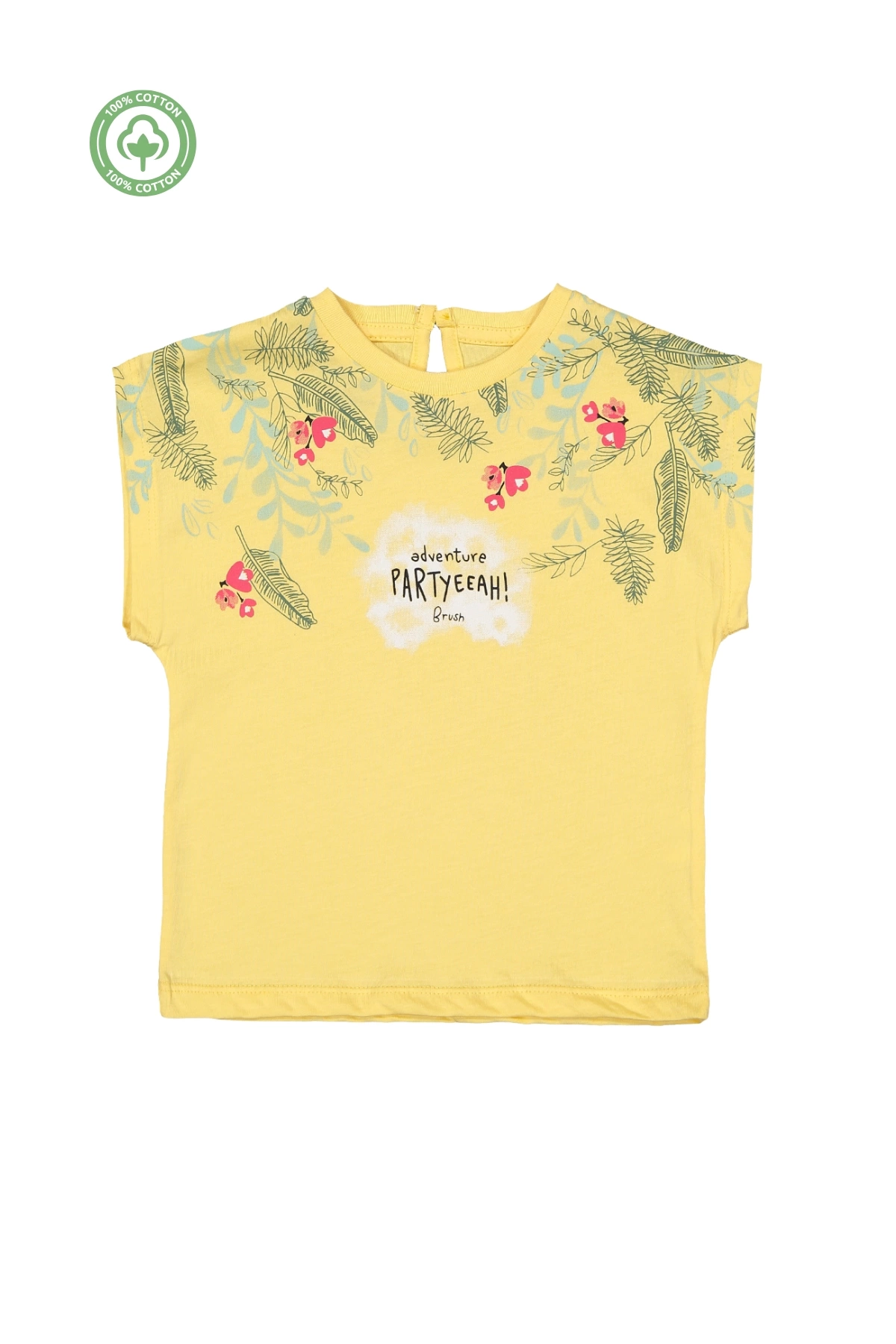 Kız Çocuk Desenli T-shirt -Çocuk Giyim