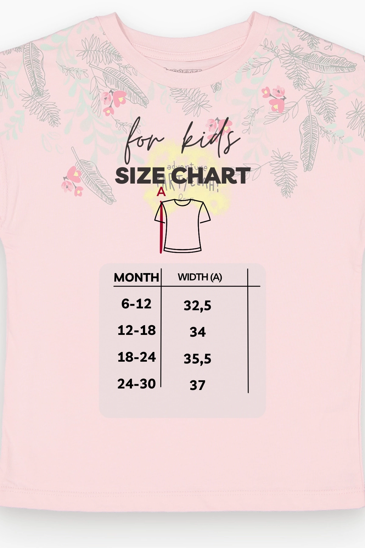 Kız Çocuk Desenli T-shirt -Çocuk Giyim