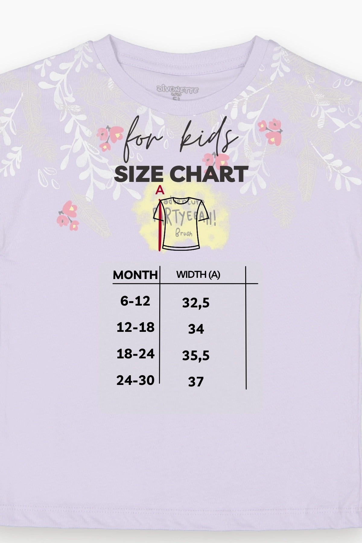 Kız Çocuk Desenli T-shirt -Çocuk Giyim