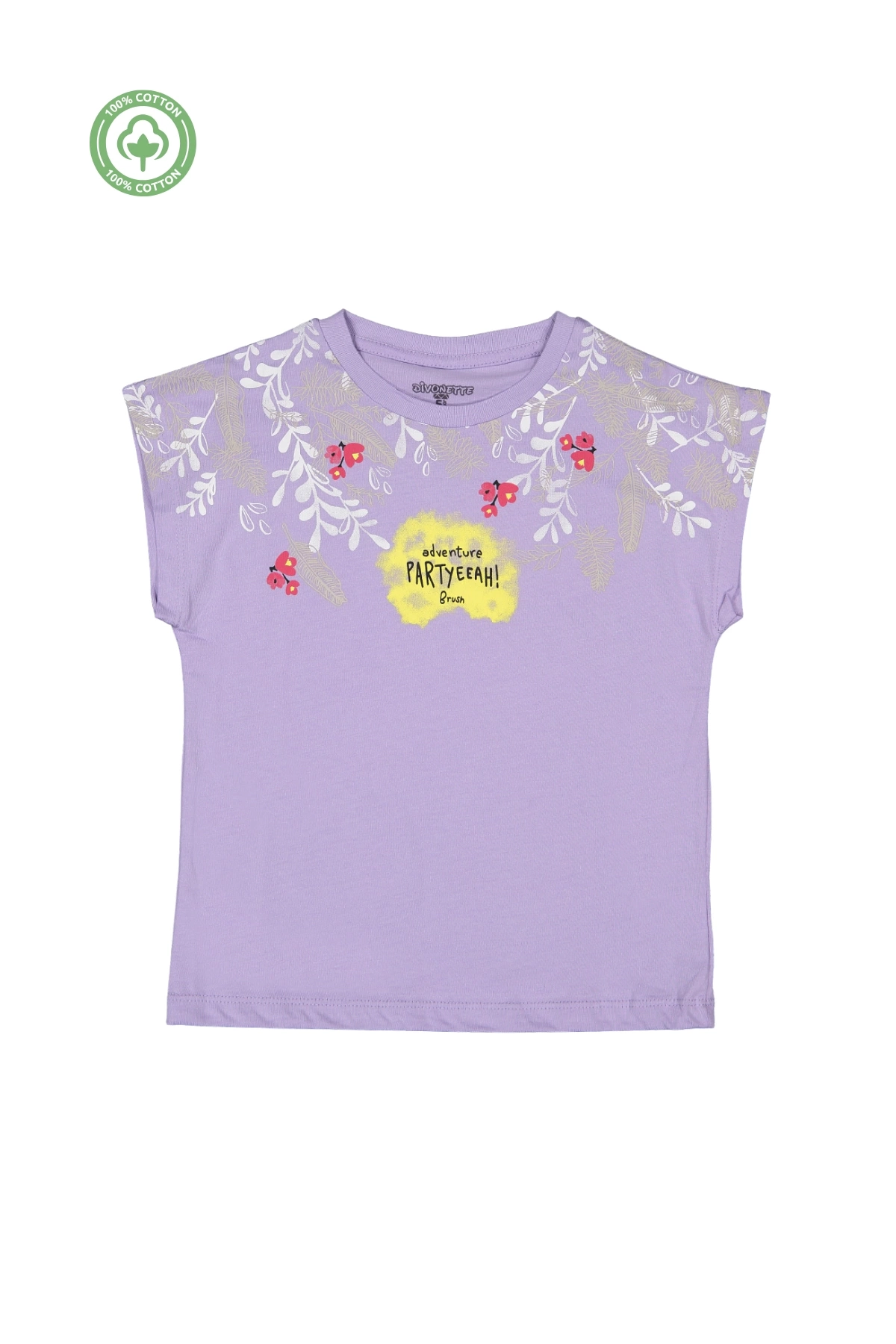 Kız Çocuk Desenli T-shirt -Çocuk Giyim