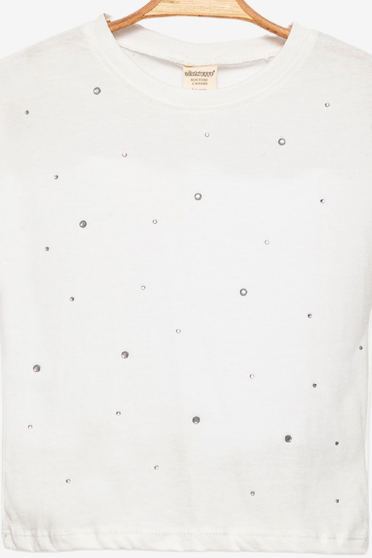Kız Çocuk Taş Baskılı T-shirt -Çocuk Giyim