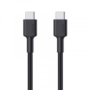 AUKEY CB-CD45-BK PD NAYLON ÖRGÜLÜ TYPE-C TYPE-C ŞARJ KABLOSU 0.9MT