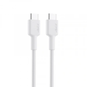 AUKEY CB-CD45-WH PD NAYLON ÖRGÜLÜ TYPE-C TYPE-C ŞARJ KABLOSU 0.9MT