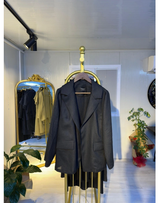 Bağlama Detaylı Keten Takım