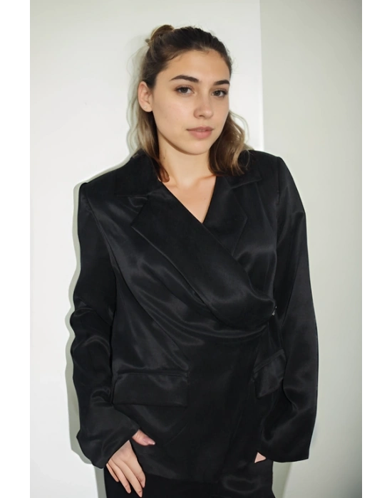 İpek Kupra Kumaş Kuruvaze Model Vintage Ceket