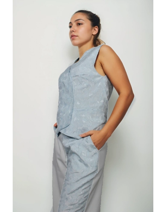 İpek Saten Kabartma Desenli Takım