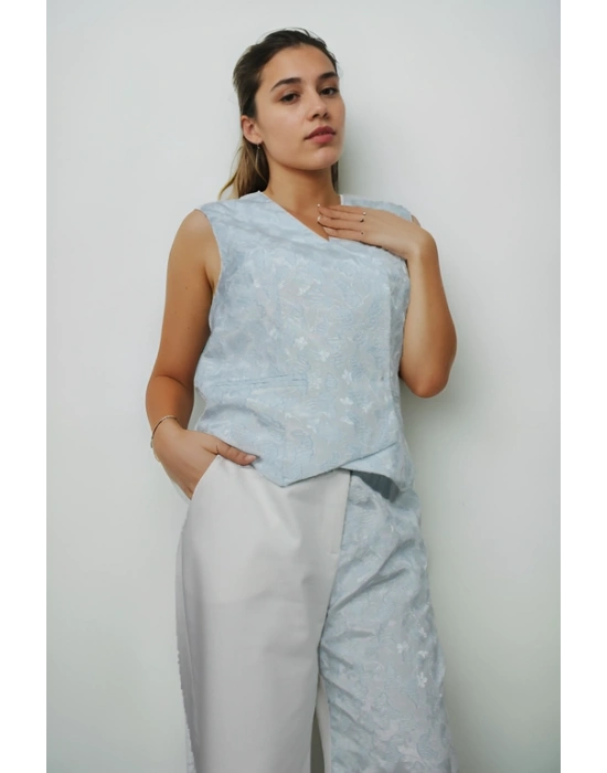 İpek Saten Kabartma Desenli Takım