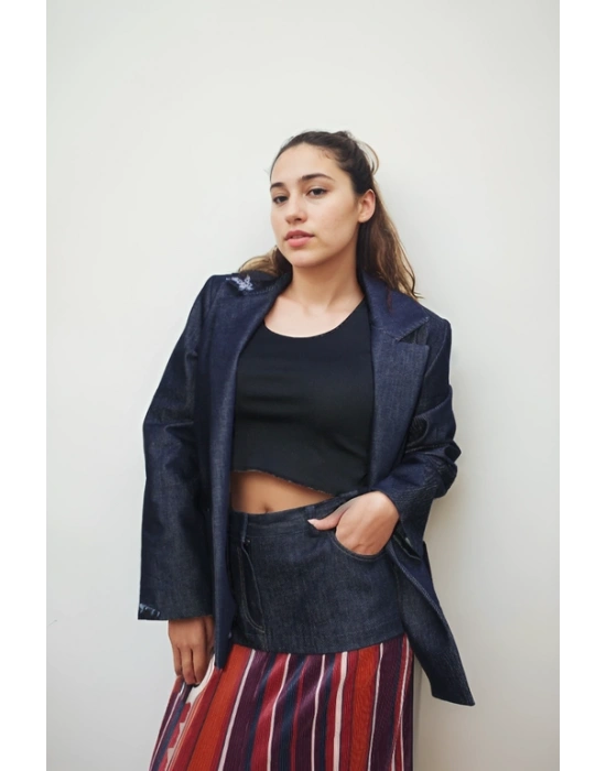 Koton Denim Klasik Kot Ceket