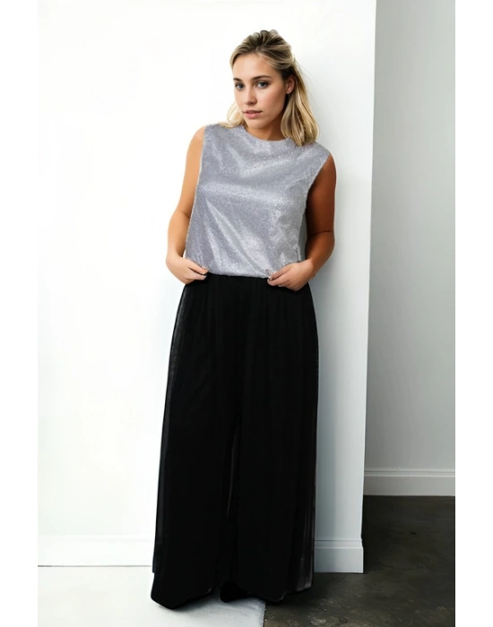 Payet Kumaş İşlemeli Bluz