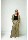 İpek Şifon Kumaş Yeşil Pantolon