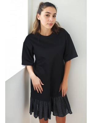 Pamuklu Fisto Detaylı Elbise