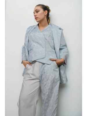 İpek Saten Kabartma Desenli Takım