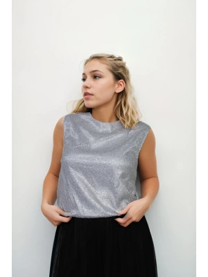 Payet Kumaş İşlemeli Bluz