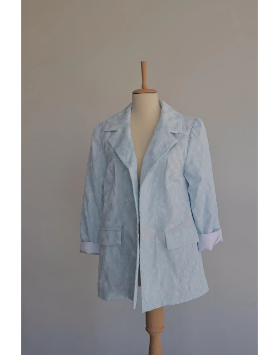 Brokar Desenli Kumaş Blazer Ceket