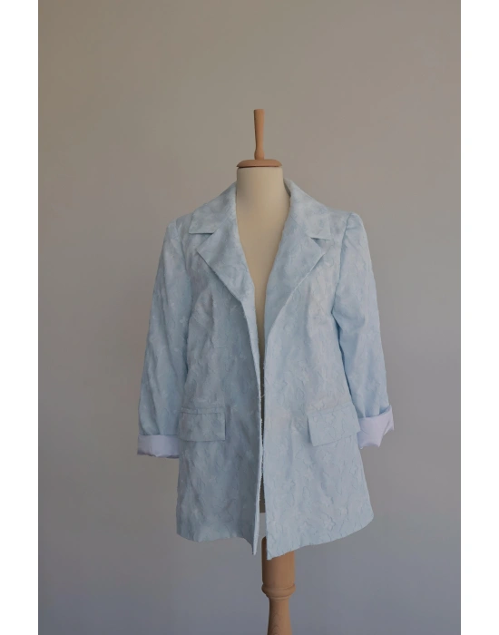 Brokar Desenli Kumaş Blazer Ceket