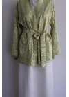 Saten Desen Detaylı Kimono