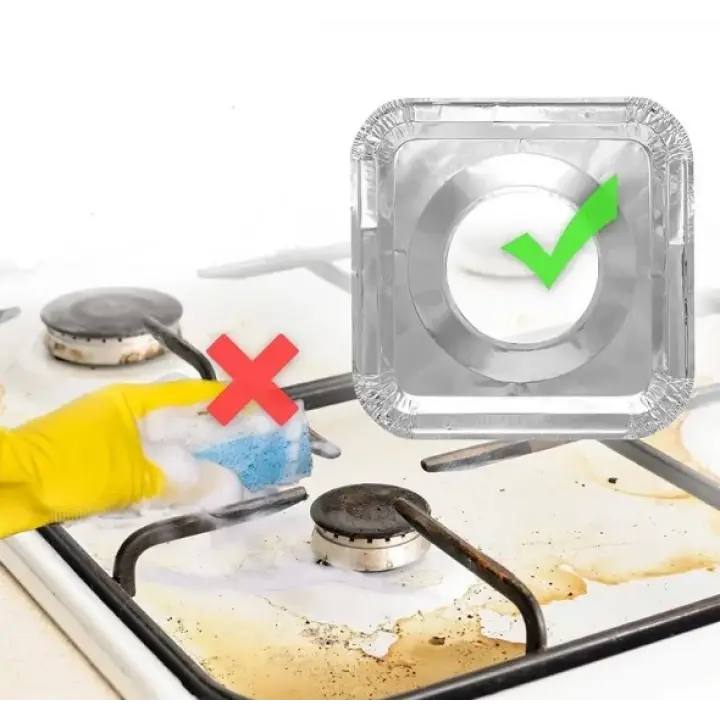 10 Adet Alüminyum Ocak Koruyucu Folyo