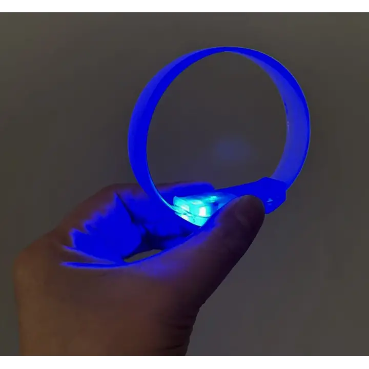 3 Modlu Pilli LED Işıklı Esnek Parti Bilekliği Mavi