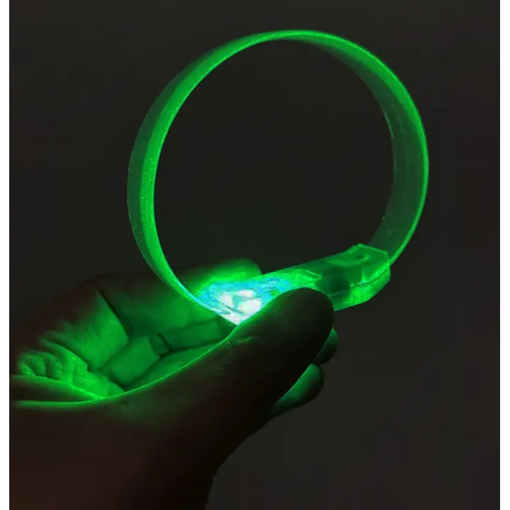 3 Modlu Pilli LED Işıklı Esnek Parti Bilekliği Yeşil