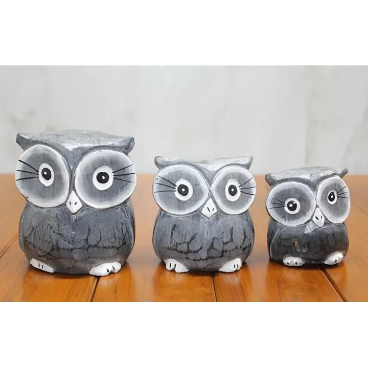 Ahşap 3lü Baykuş Seti Polos:2