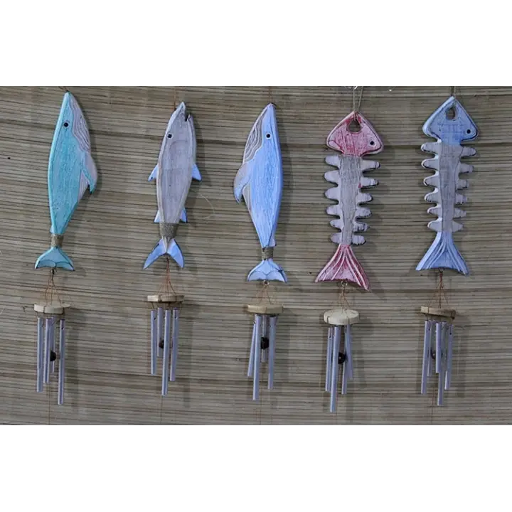 Ahşap Balıklı Metal Çan No:5