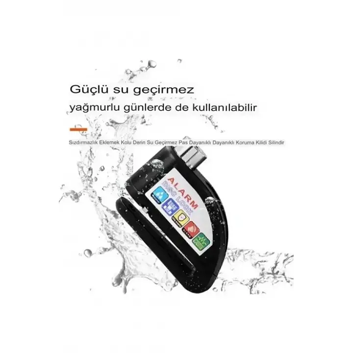 Alarmlı Disk Kilidi Motorsiklet Scooter Bisiklet Sesli Alarm 110 Desibel Yüksek Ses