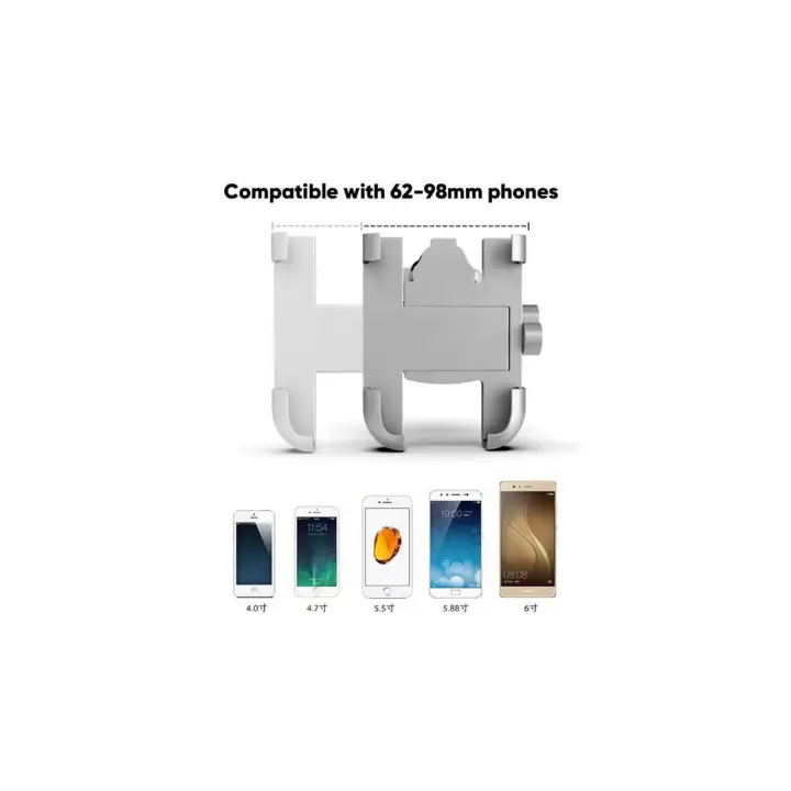 Alüminyum Gövdeli Metal Gidon Bağlantılı Motosiklet Telefon Tutucu 7 İnç Xl