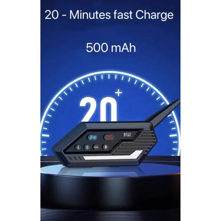 Bt62 Motosiklet Kask Kulaklığı Bluetooth Intercom 2 Intercom Bağlantılı