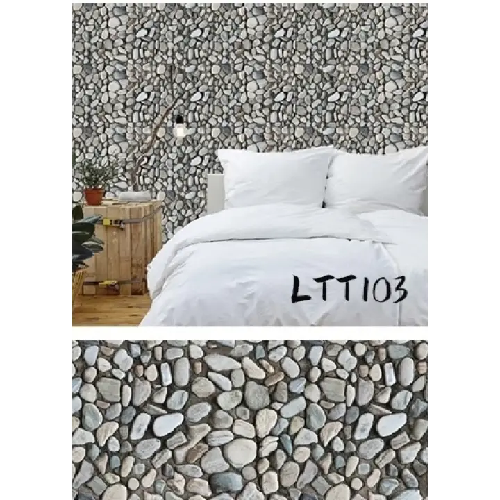 Çakıl Taşı Desenli Yapışkanlı Kaplama Kağıdı  Büyük Boy 3 Metre