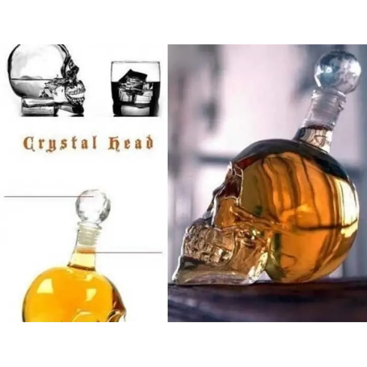Crystal Head Kuru Kafa Cam Şişe 350 Ml
