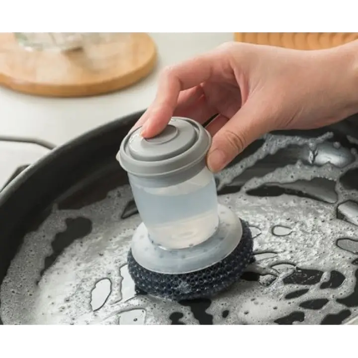 Deterjan Hazneli Telli Bulaşık Fırçası