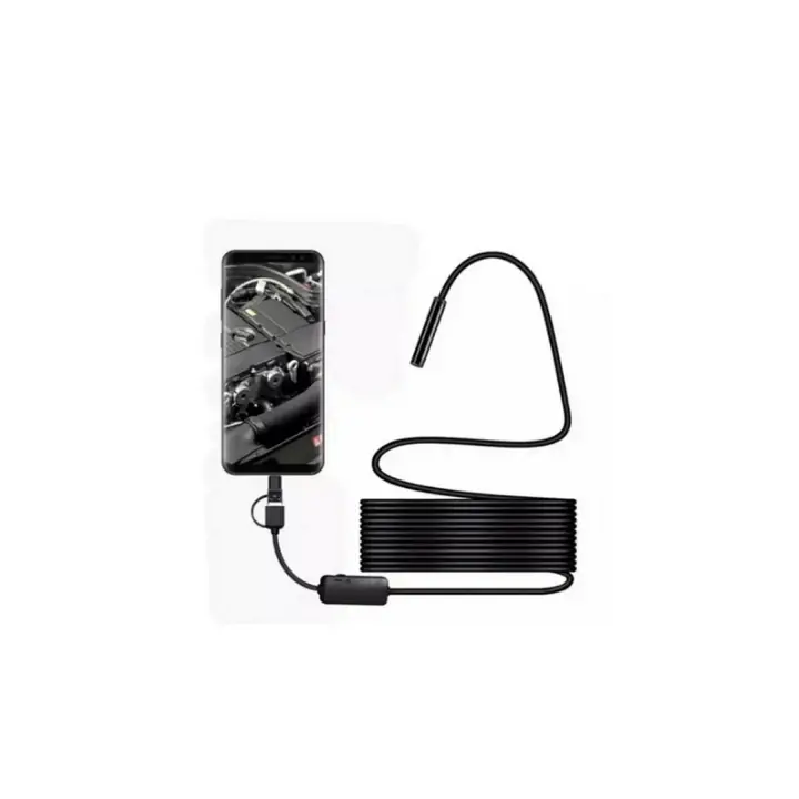 Endoskop Yılan Video Kamera Led’li 5 Metre 7 Mm Sert Kablo Yüksek Kaliteli Stereo