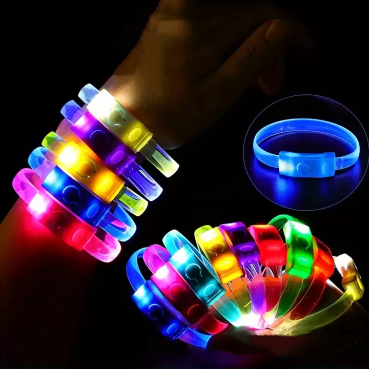 Festival  Parti Led Bileklik Baskı Yapılabilir 3 Farklı Mod Işıklı 1 Adet