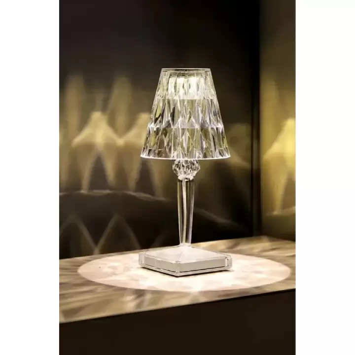 Kristal Abajur LED Kumandalı Ve Dokunmatik Masa Lambası