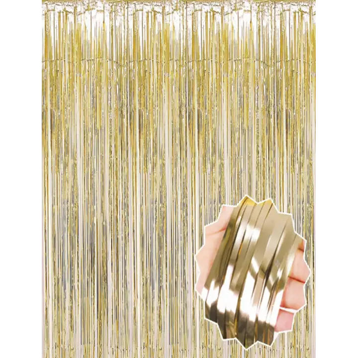 Mat Altın Püsküllü Kapı Perdesi